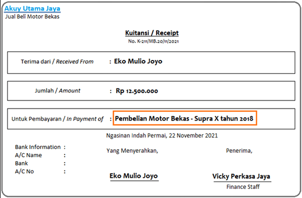 Detail Contoh Kwitansi Atau Kuitansi Nomer 40