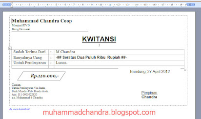 Detail Contoh Kwitansi Biasa Nomer 30