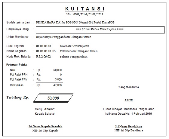 Detail Contoh Kwitansi Bos 2020 Nomer 10