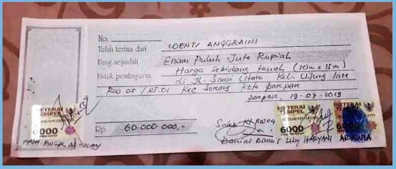 Download Contoh Kwitansi Jual Beli Tanah Yang Sah Nomer 38