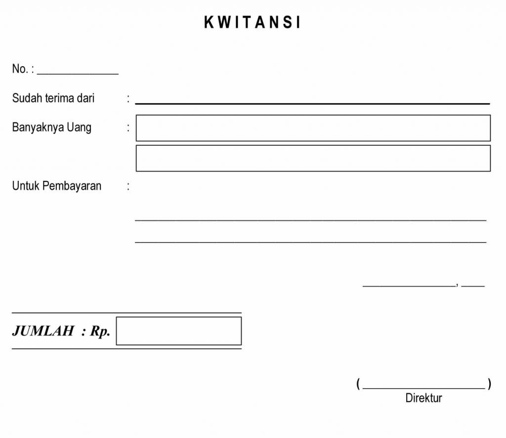 Detail Contoh Kwitansi Kosong Nomer 24