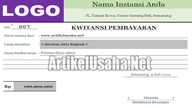 Detail Contoh Kwitansi Kosong Nomer 40