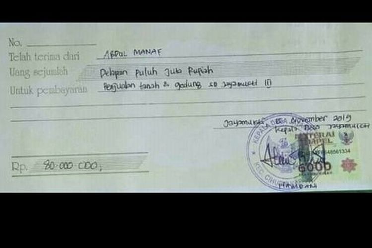 Detail Contoh Kwitansi Pembayaran Kegiatan Nomer 2