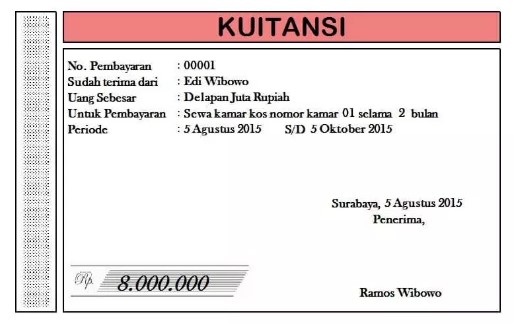 Detail Contoh Kwitansi Pembelian Barang Nomer 25