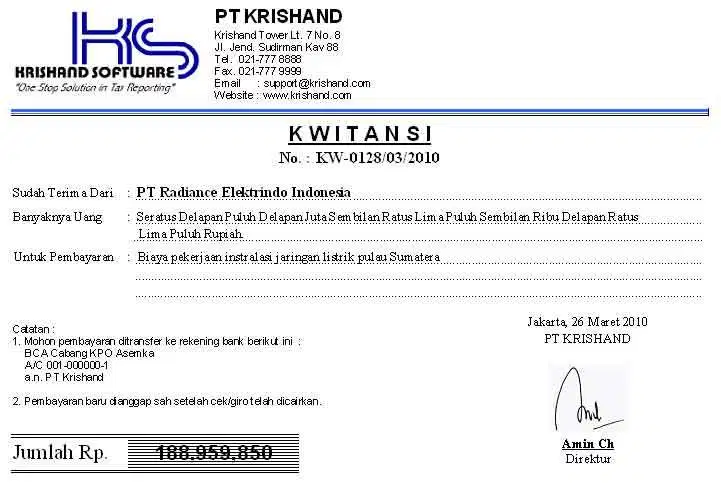 Detail Contoh Kwitansi Pembelian Barang Nomer 29