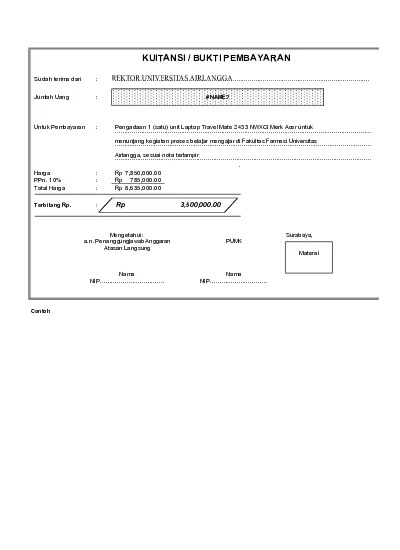 Detail Contoh Kwitansi Pembelian Barang Nomer 32