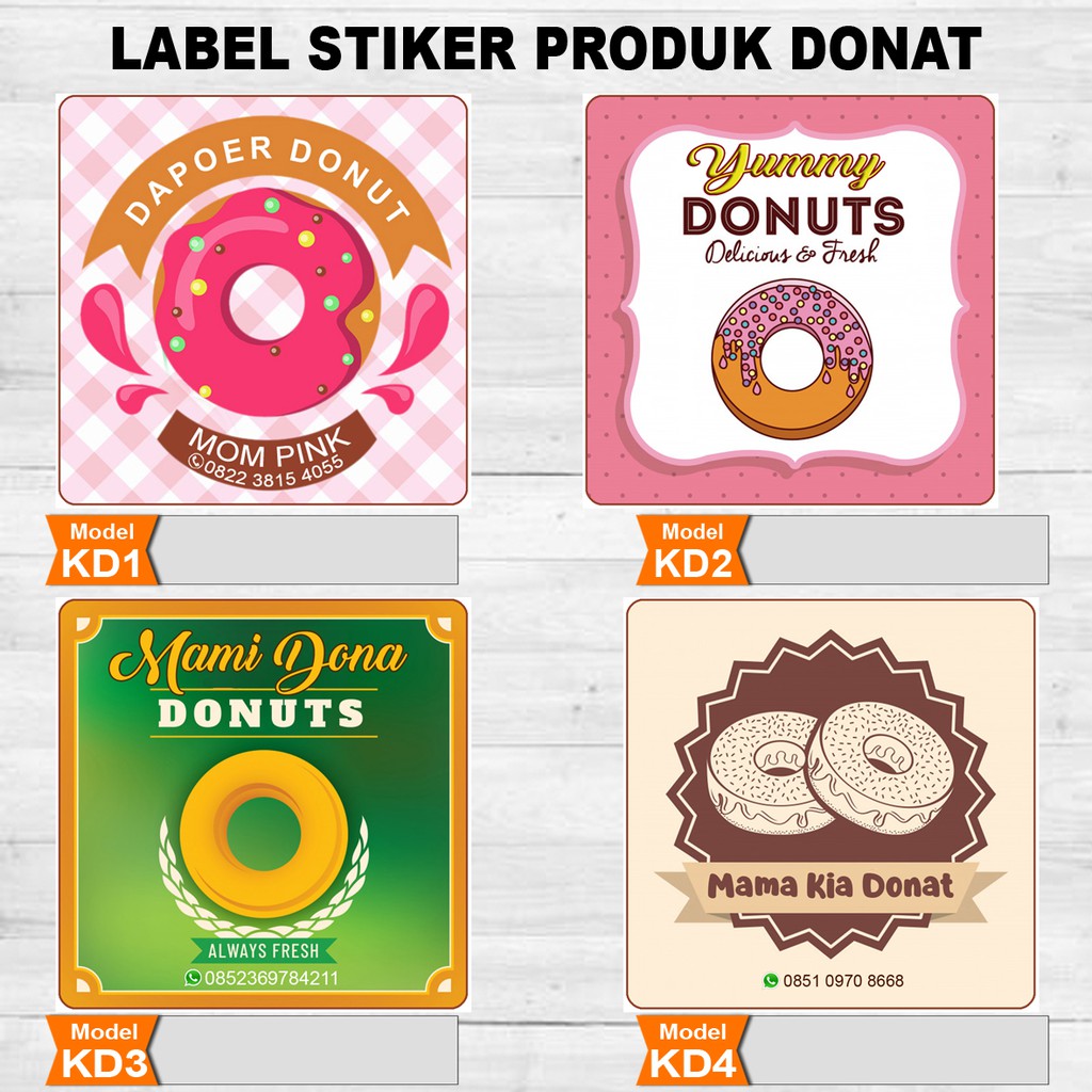 Contoh Label Donat - KibrisPDR