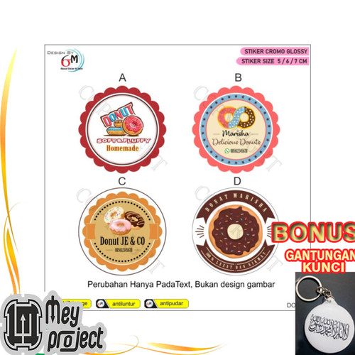 Detail Contoh Label Donat Nomer 4