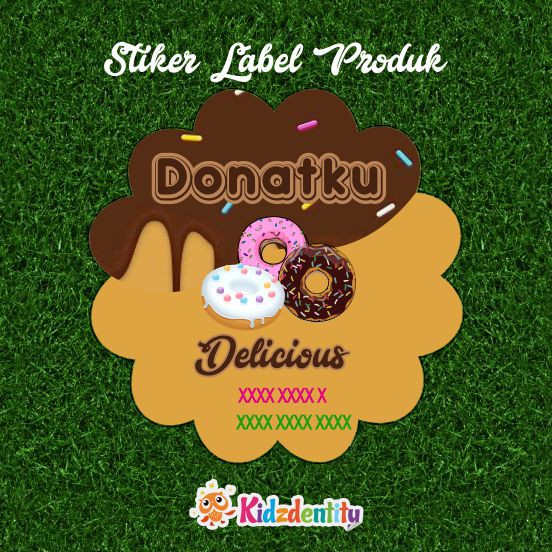 Detail Contoh Label Donat Nomer 7