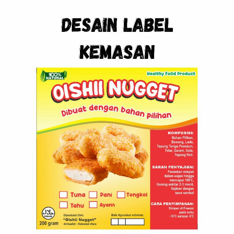 Detail Contoh Label Nugget Ayam Nomer 17