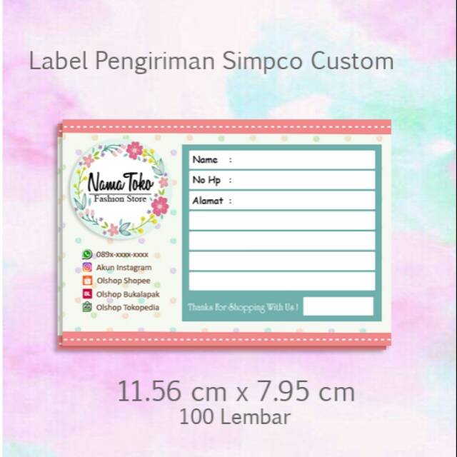 Detail Contoh Label Olshop Nomer 20