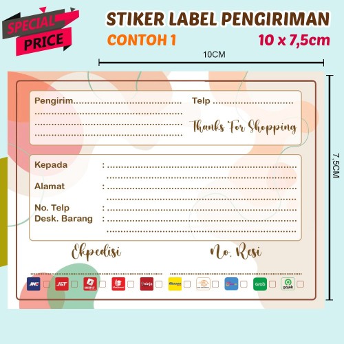 Detail Contoh Label Pengiriman Nomer 3