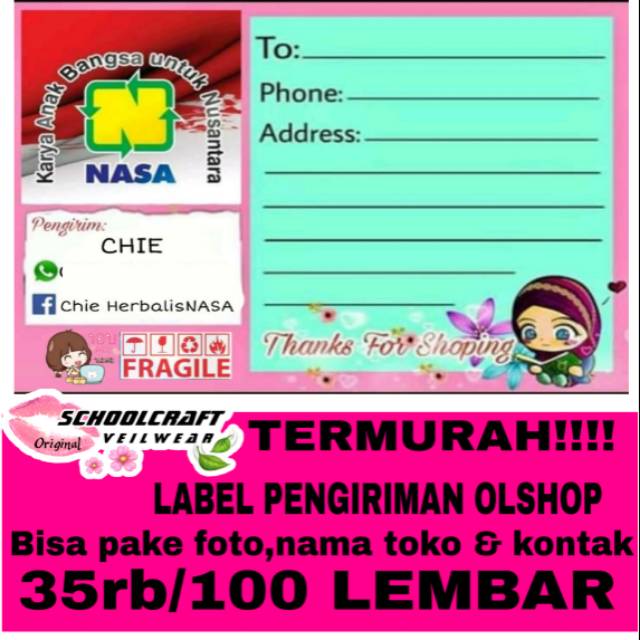 Detail Contoh Label Pengiriman Olshop Nomer 55