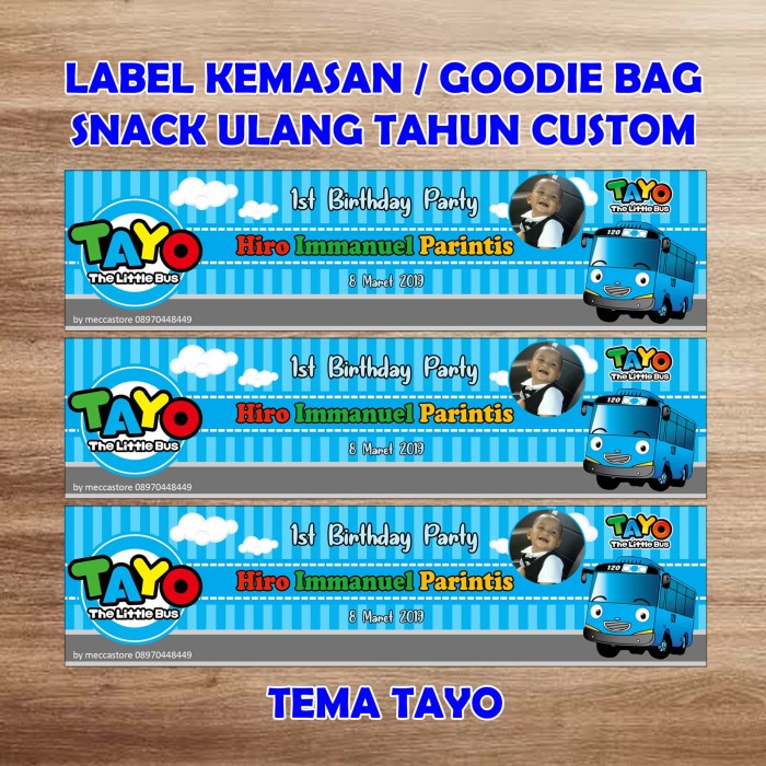 Detail Contoh Label Ulang Tahun Nomer 4