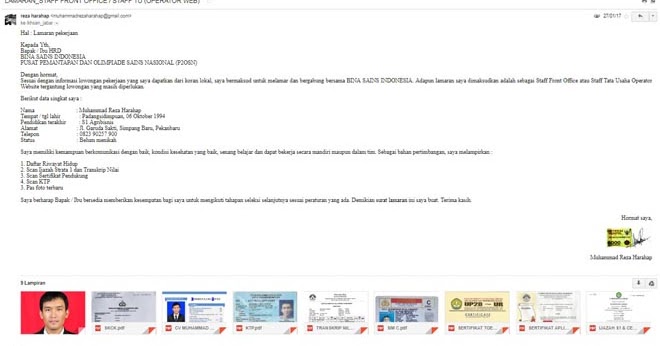 Detail Contoh Lamaran Melalui Email Nomer 36