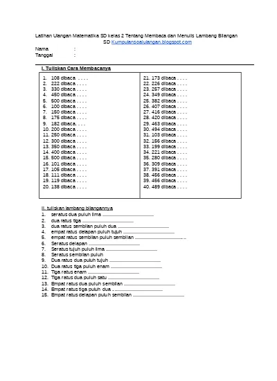 Detail Contoh Lambang Bilangan Nomer 31