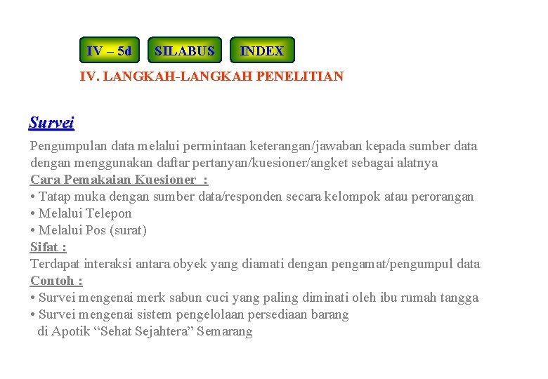 Langkah Langkah Penelitian