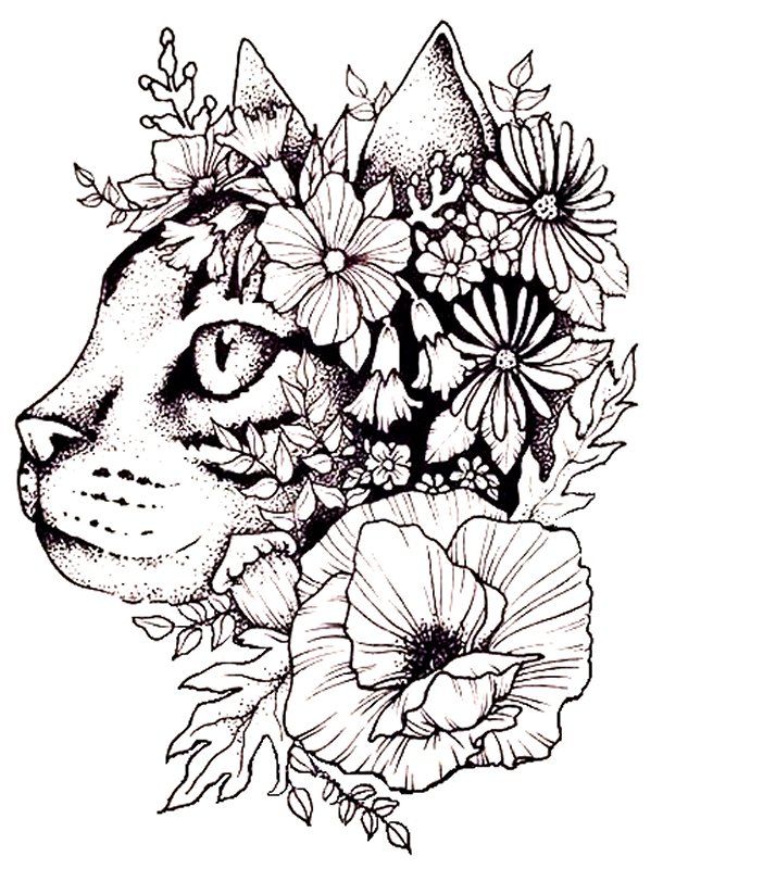 Detail Katzenkopf Tattoo Nomer 2