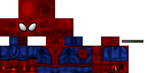 Detail Spiderman Minecraft Skin Nomer 3