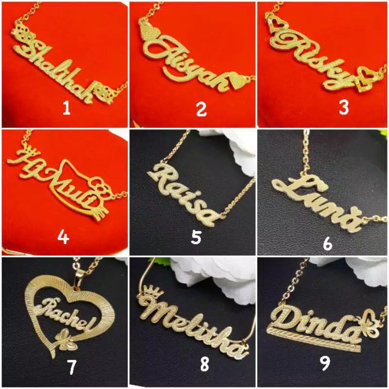 Detail Gambar Kalung Nama Emas Nomer 28