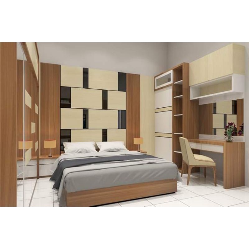 Detail Gambar Kamar Set Minimalis Hpl Nomer 41