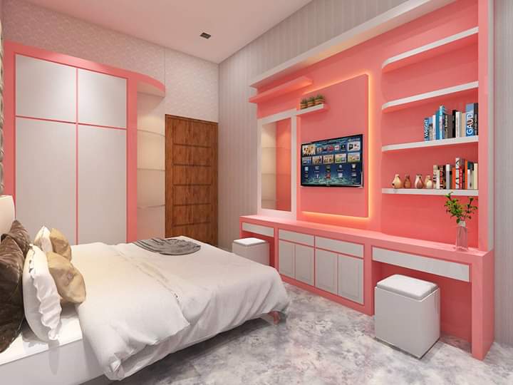 Detail Gambar Kamar Set Minimalis Hpl Nomer 8