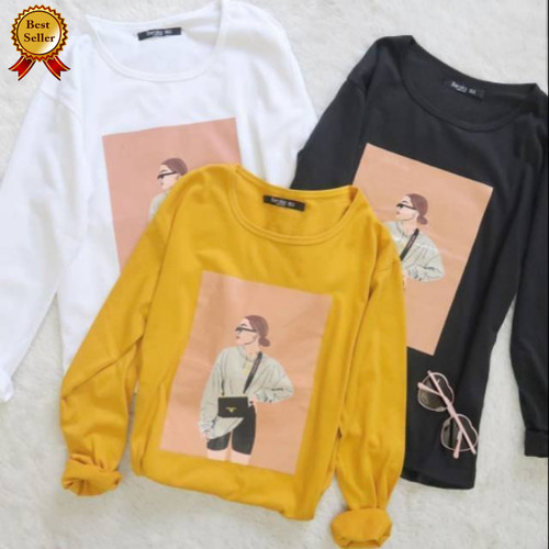 Detail Gambar Kaos Lengan Panjang Wanita Nomer 25