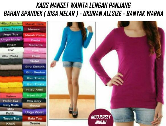 Detail Gambar Kaos Lengan Panjang Wanita Nomer 45