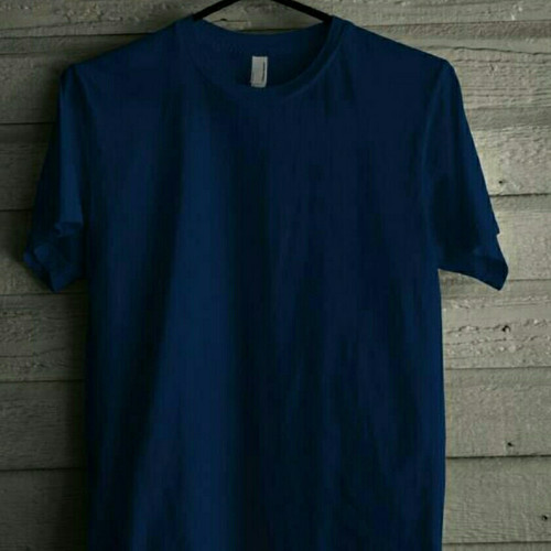 Detail Gambar Kaos Polos Biru Dongker Depan Belakang Nomer 11