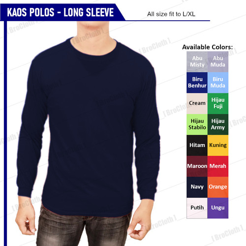 Detail Gambar Kaos Polos Biru Navy Nomer 35