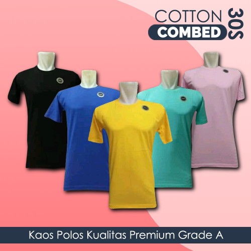 Detail Gambar Kaos Polos Depan Belakang Warna Hitam Nomer 30