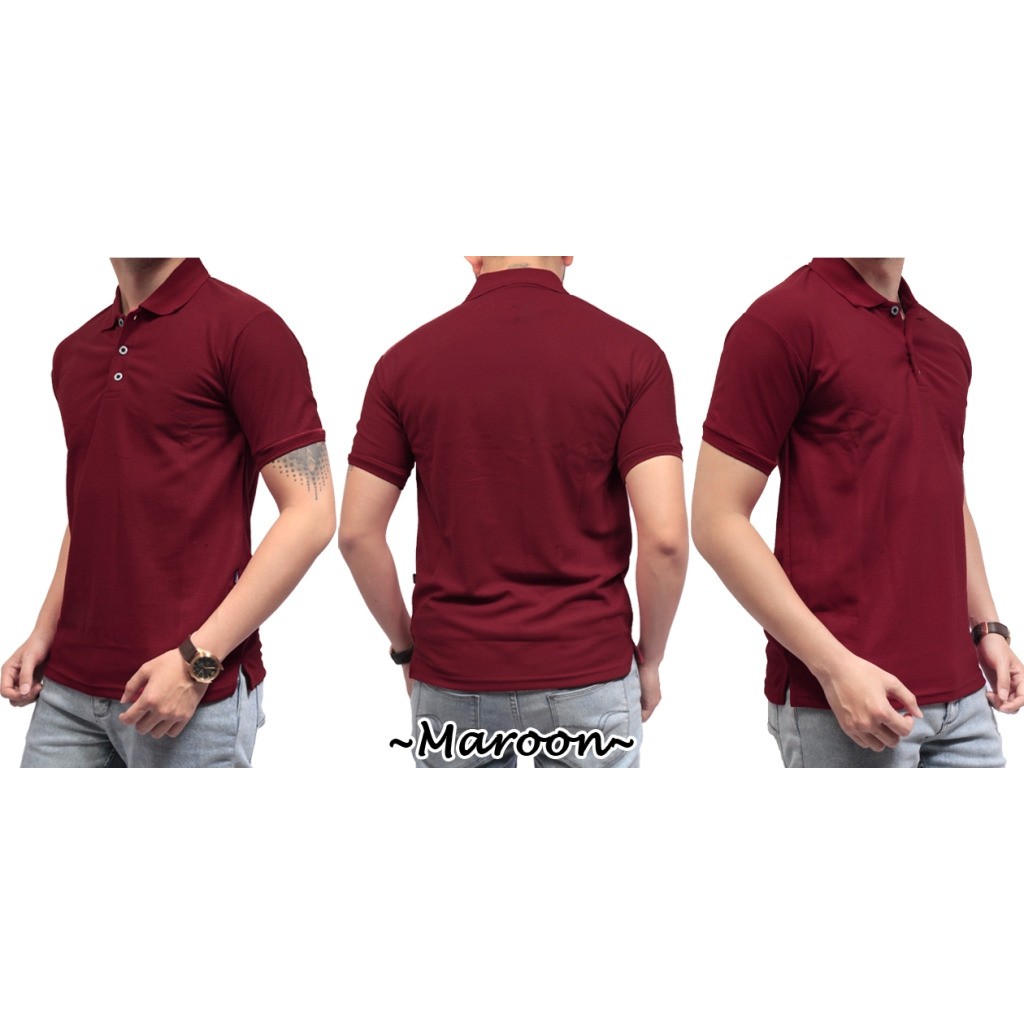 Detail Gambar Kaos Polos Merah Maroon Depan Belakang Nomer 28