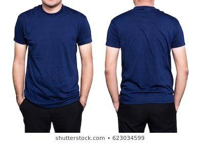 Detail Gambar Kaos Polos Warna Biru Dongker Depan Belakang Nomer 45