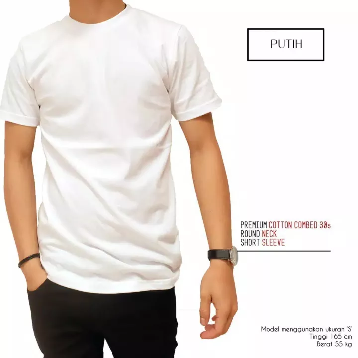 Detail Gambar Kaos Polos Warna Putih Nomer 38