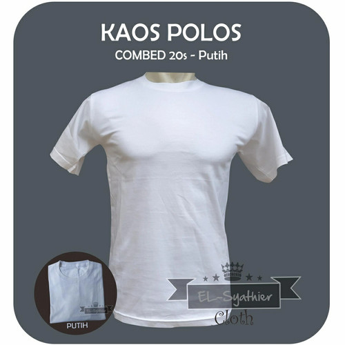 Detail Gambar Kaos Polos Warna Putih Nomer 49