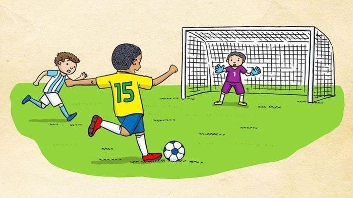 Detail Gambar Karikatur Anak Bermain Sepak Bola Nomer 15