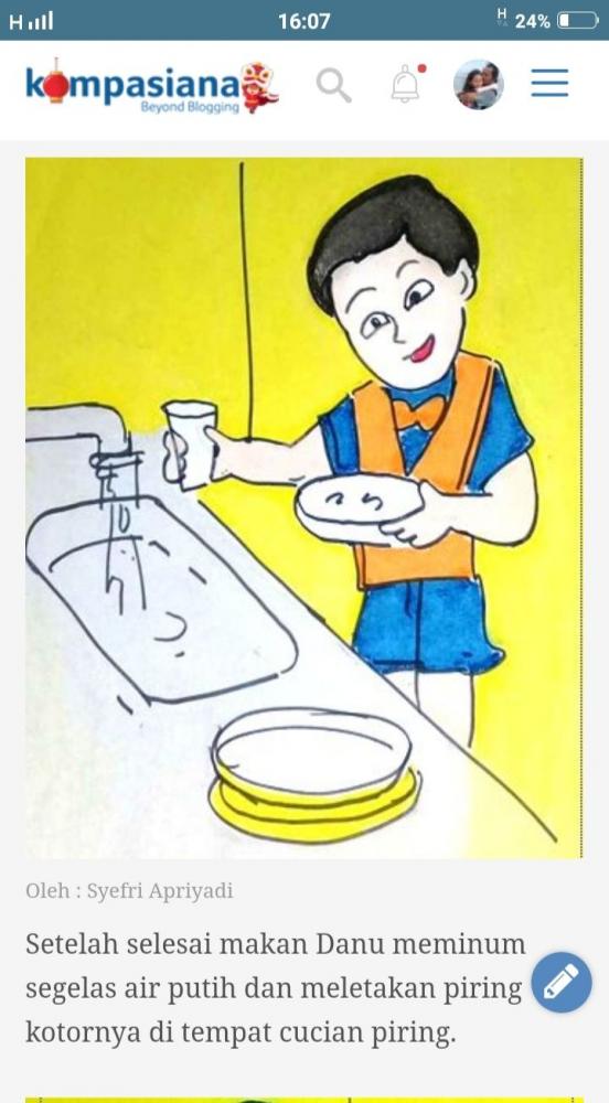 Detail Gambar Karikatur Anak Mencuci Piring Nomer 31