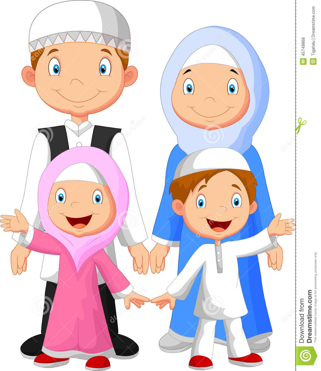 Detail Gambar Karikatur Keluarga Muslim Nomer 15