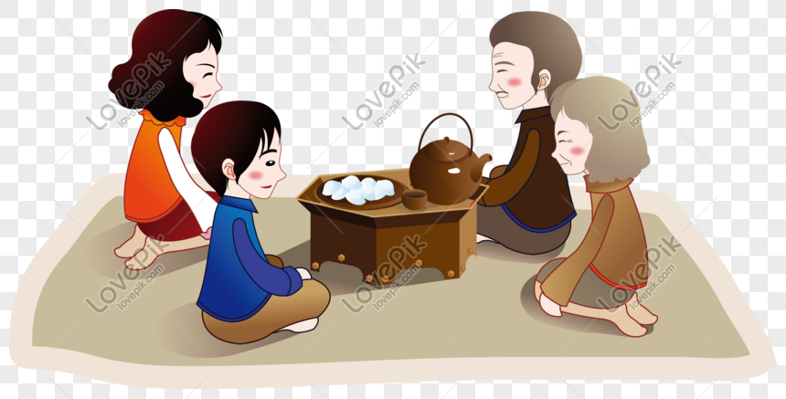 Detail Gambar Karikatur Makan Bersama Keluarga Nomer 49