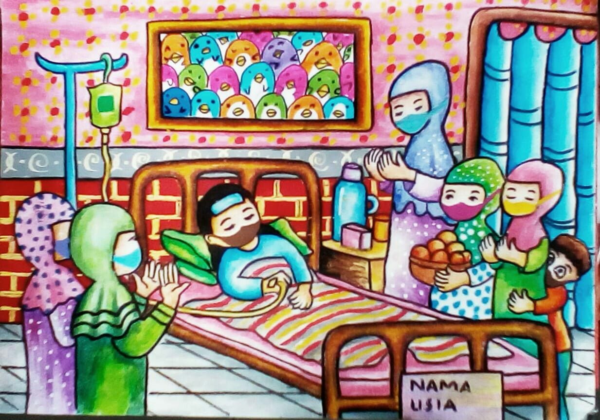 Detail Gambar Karikatur Menjenguk Teman Yang Sakit Nomer 13