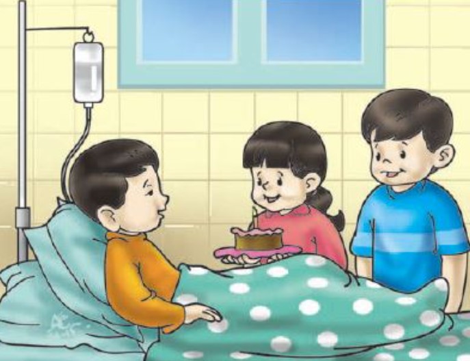 Detail Gambar Karikatur Menjenguk Teman Yang Sakit Nomer 14