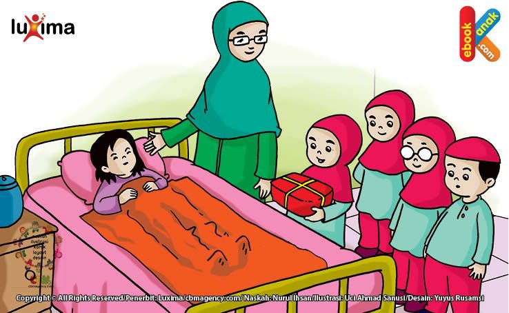 Detail Gambar Karikatur Menjenguk Teman Yang Sakit Nomer 3