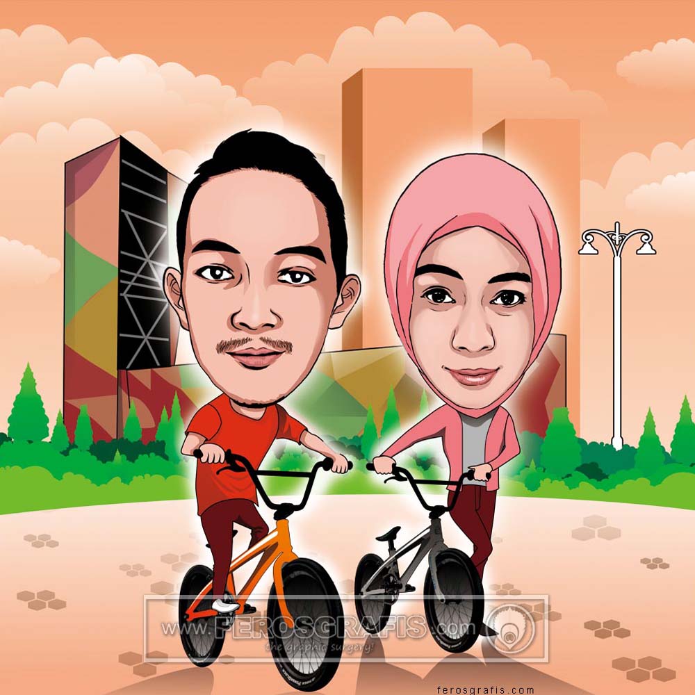Download Gambar Karikatur Naik Sepeda Nomer 19