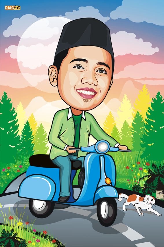 Detail Gambar Karikatur Naik Vespa Nomer 15