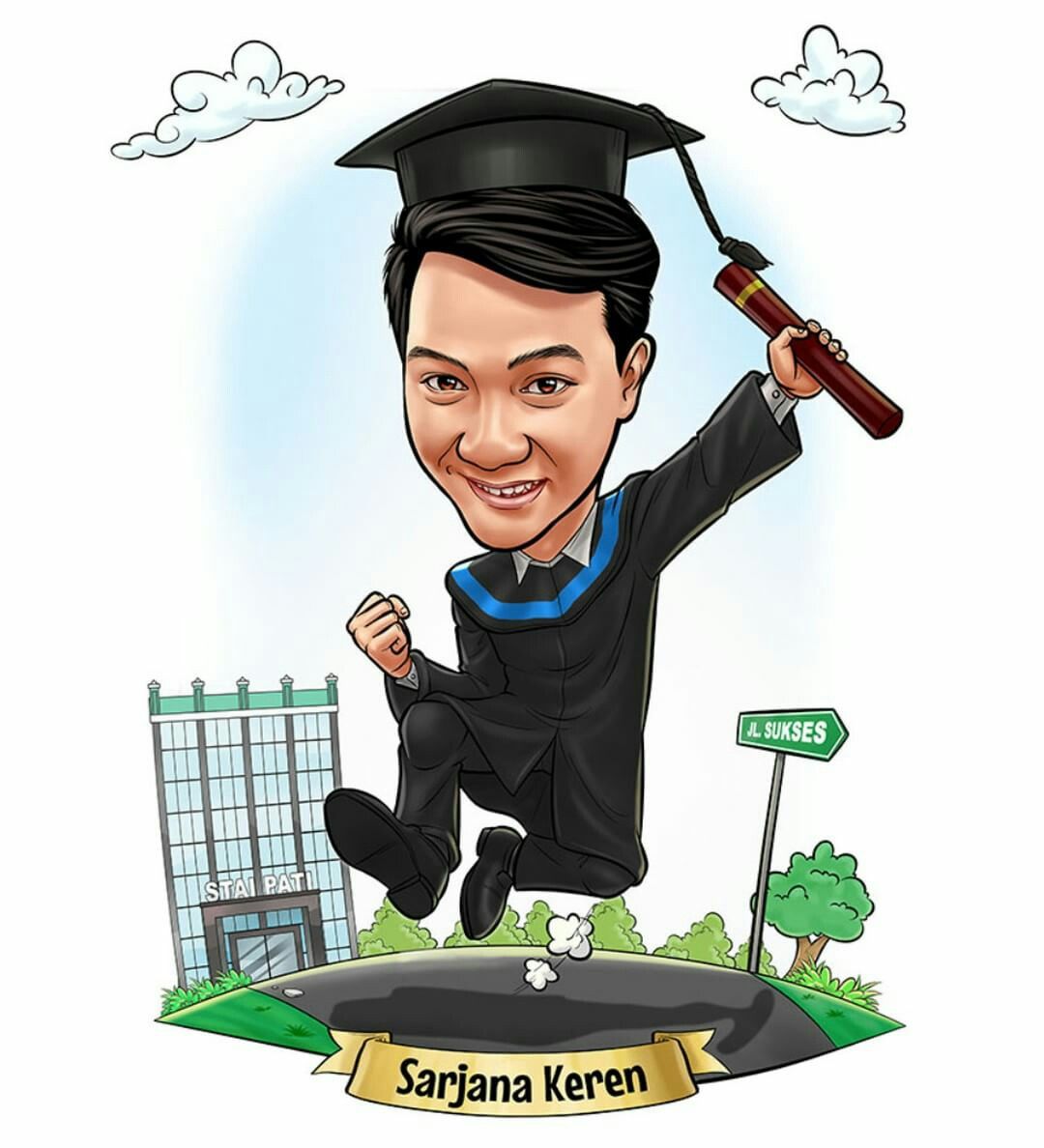 Detail Gambar Karikatur Orang Wisuda Nomer 7