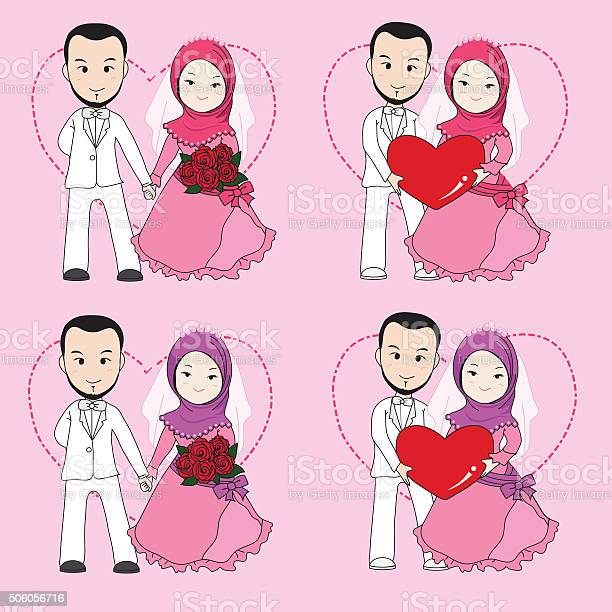 Detail Gambar Karikatur Pengantin Muslim Nomer 27