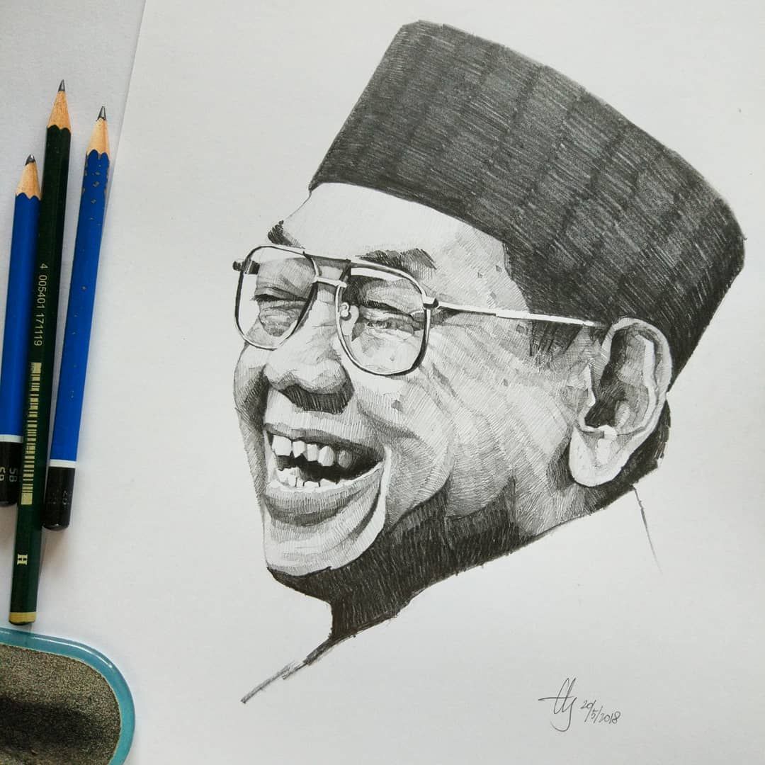 Detail Gambar Karikatur Pensil Gus Dur Nomer 2