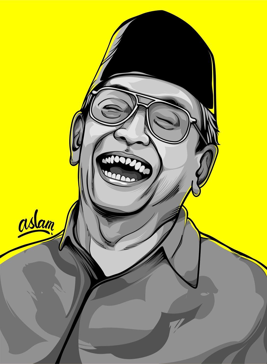 Detail Gambar Karikatur Pensil Gus Dur Nomer 9