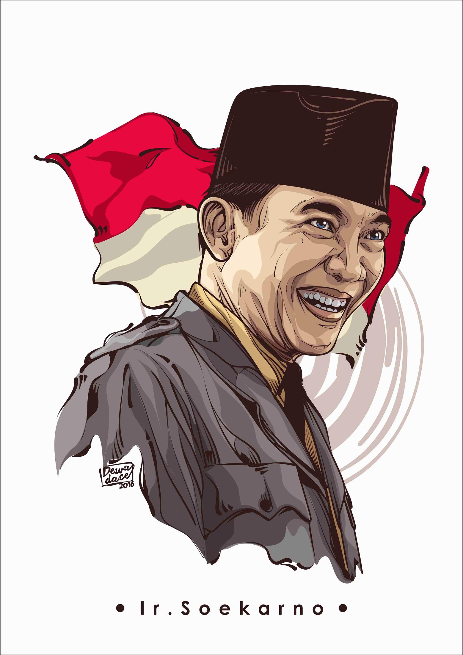 Detail Gambar Karikatur Soekarno Hitam Putih Nomer 45