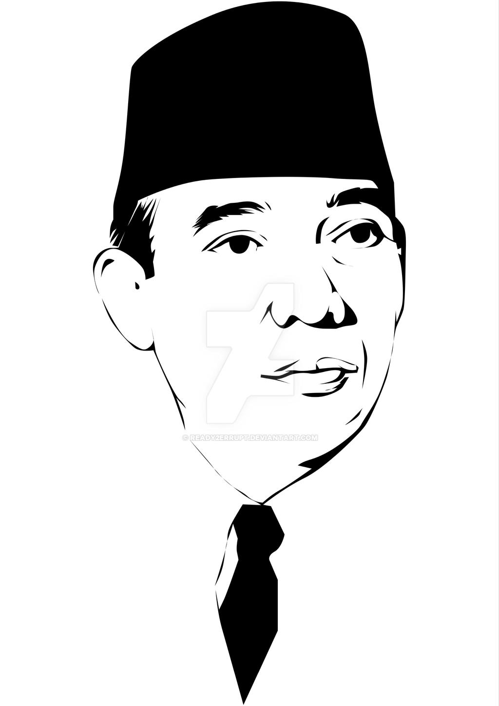 Detail Gambar Karikatur Soekarno Hitam Putih Nomer 6